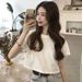 Lace-trimmed Halter Neck Camisole For Women, Summer Sweet And Spicy Style, Sleeveless Short Top, Outerwear, No Chest_ecoleips.com