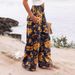 Women's Clothing Summer Fashion Temperament Loose Printed High Waist Wide Leg Trousers Ladies Leisure_ecoleips.com