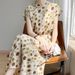 Summer Hepburn-style Elegant And Youthful Long Dress, Satin Floral For Women, Vintage Polka Dot Drapey Slimming Dress_ecoleips.com