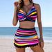 Women's Slim Fit Bikini Sexy Gathered Multi-Color Swimsuit Hot Style Swimwear_ecoleips.com