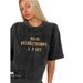 American Retro Washed Black Summer Cotton Short Sleeve T-Shirt With Letter Print Fashion Loose Versatile Top Trendy_ecoleips.com