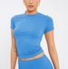 Spring And Summer Women's Solid Color Fitted Short-Sleeved T-Shirt Style Basic Base Top For Women_ecoleips.com