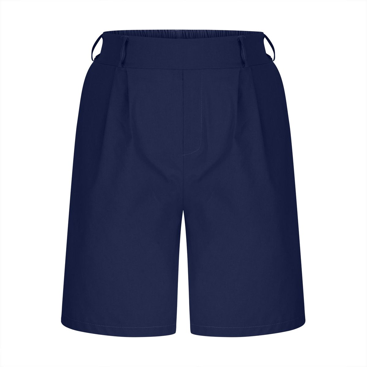 Women's Summer Cotton Linen Solid Color Loose Straight Leg Pocketed Fashionable Shorts_ecoleips.com