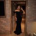 Women's Clothing Style Women's Sequined Off-Shoulder Slim Waist Dress With Slit Bodycon Design For Formal & Casual For Women_ecoleips.com