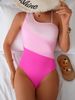 Women's One-Shoulder Cutout One-Piece Swimsuit High Waist Tummy Control Sexy Bathing Suit For Beach & Pool"_ecoleips.com