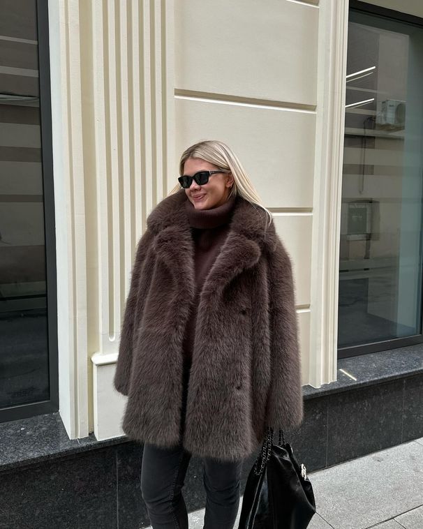 Luxury Faux Fur Coat For Women – Mid-Length Winter Jacket With Soft Plush, Elegant & Stylish, Versatile For Casual & Office Wear_ecoleips.com