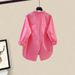 Women's Clothing Plus Size 3 Piece Set For Women Spring Slimming Design Casual Elegant Fashion Shirt Vest Denim Skirt_ecoleips.com