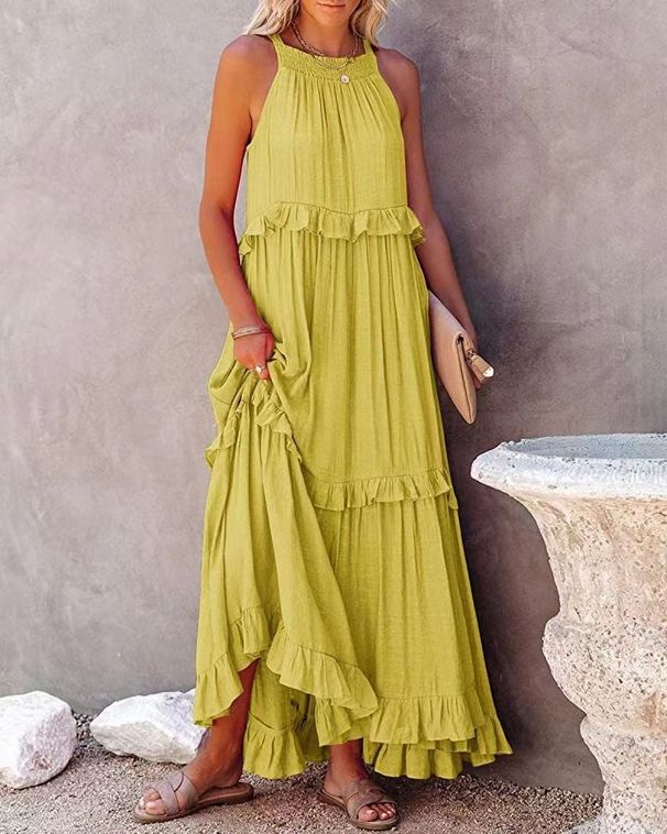 Women's Clothing Summer Women's Clothing New Temperament Long Floor Length Skirt Cake Skirt Dress_ecoleips.com