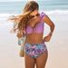 Trendy Ruffle Bikini Set – High-Waisted Swimwear With Adjustable Ties & Removable Padding (S-Xxl, Quick-Dry Nylon-Spandex, Upf50+)_ecoleips.com