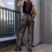 Suitable For All Seasons Trendy Street Style Leopard Print High-Waisted Wide-Leg Pants For Women 2024 Spring Loose Floor-Length Casual Trousers_ecoleips.com