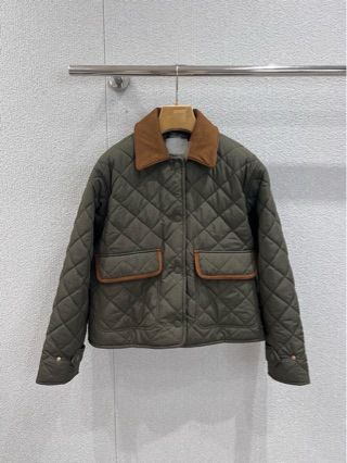 girl 25 Autumn And Winter New Women's Turn-down Collar Short Quilted Cotton Jacket_ecoleips.com