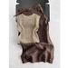 Women's Khaki Lace-Up Top & Skirt Set – Elegant Sleeveless Summer Outfit (Beige/White, S-XL)_ecoleips.com