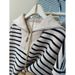 Real Shot Silver Fox Velvet American Style Half-Zip Turn-Down Collar Pullover Striped Sweatshirt For Women_ecoleips.com