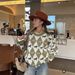 Round Neck Sweater Coat – Long Sleeve Knit Cardigan ( New Arrival, Color-Block Jacquard Design, Versatile Layering Piece, Soft & Stylish)_ecoleips.com