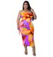 Women's Clothing Plus Size Floral Print Slip Dress Sleeveless Backless Maxi Dress For Women_ecoleips.com