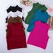 Women's Quick Drying Seamless Ribbed Turtleneck Sports Vest Full Coverage Vertical Striped Fitness Yoga Top Running_ecoleips.com