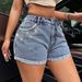 Women's Clothing INS Casual Curling Tassel Jeans Shorts_ecoleips.com