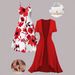Plus Size Women's Floral Pattern Slip Dress And Long Cardigan Two Piece Set Elegant Spring/Autumn Clothing_ecoleips.com