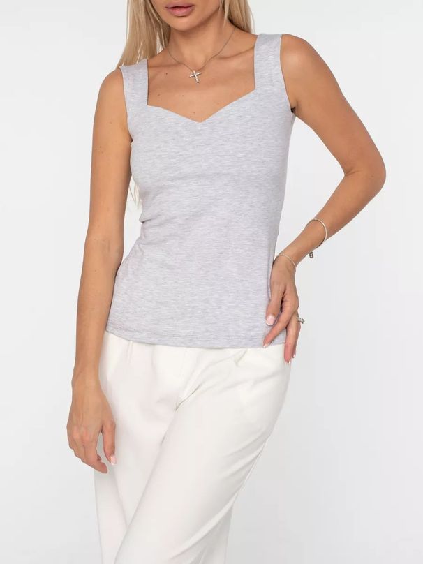 Women's V-Neck Camisole – Slim Fit Stretch Tank Top (Black/White/Burgundy/Dark Gray/Light Gray)_ecoleips.com