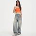 American-style Wide-leg Pants, Vintage Jeans For Women, New Spring-summer Collection, Slimming, Loose, And Drapey_ecoleips.com