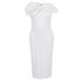 Women’s Clothing banquet evening dress round neck sleeveless shape flower dress Party dress_ecoleips.com