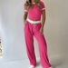 Diyun European American Style Short Sleeve T-Shirt And Casual Pants Two-Piece Set Women's Clothing 2025 Autumn Winter_ecoleips.com