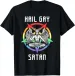 Women's T-Shirts Funny Hail Satan LGBT Goth Gay Pride Baphomet T-Shirt_ecoleips.com