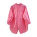 Women's Clothing Women's Loose Fitting Long Sleeved Cotton Blouse Versatile Cardigan Back Slit Spring Clothing_ecoleips.com