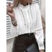 Women's Clothing Long Sleeved Shirt Loose Fit, Women’s Long-Sleeve Blouse – Oversized Lapel Collar, Solid Color, Versatile & Elegant_ecoleips.com