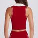 Women's Sleeveless Sports Top Vest V Neck Fitness Pilates Running Yoga Outfit Set with Breast Pads Color Blocked Lapel_ecoleips.com