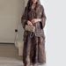 ng2510292 Ng2510292 Ng2510292 2025Loriya Middle East Printed Cardigan Abaya + Headscarf Two-Piece LR1030_ecoleips.com