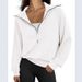 Women's Half-Zip Velvet Sweatshirt – Stand Collar Pullover In 12 Colors (S-XXL) | Soft & Stylish Winter Top_ecoleips.com