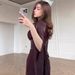 Elegant Long Sleeve Maxi Dress – Flowy & Graceful Women’s Dress For Spring & Summer (Red/Dark Blue/Light Blue/Burgundy/White/Black, Sizes S-XXL)_ecoleips.com