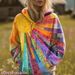 cross-border 3D Digital Print Sun Pattern Multicolor Women's Sweatshirt Graffiti Dazzling European And American_ecoleips.com
