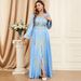 Women's Clothing Muslim Suit Long Skirt Slit Long Sleeve Autumn And Winter Women's Clothing Embroidered Clothes Two Piece Dress_ecoleips.com
