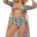 Women's Clothing Sexy Bikini Beach Swimsuit For Women Printed Mesh Three Piece Style Swimwear Quick-Dry Polyester, Modest Coverage_ecoleips.com