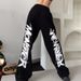 Women's Trendy Drawstring Wide Leg Sports Pants Loose Fit Hip Hop High Street Jazz Dance Spring/Summer Fashion Polyester_ecoleips.com