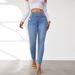 Women's Clothing Elastic High Waist Slimming Small Straight Pants_ecoleips.com