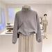 Foreign Trade Hong Kong Style Stand Collar Half-Zip Sweatshirt For Women, Spring And Autumn Korean Version, Versatile,_ecoleips.com