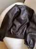 Women's Short Biker Jacket Faux Leather Cropped Jacket Stand Collar Stylish Outerwear For Spring & Fall_ecoleips.com