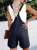 K Fashionable And Casual Solid Color Shoulder Strap, Wide Leg Short Style, Versatile And Loose Fit For Women_ecoleips.com