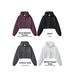 Women's Clothing Cropped Hooded Zipper Cardigan Long Sleeve Sweatshirt Jacket Clean Fit Spring/Autumn Family Clothing_ecoleips.com