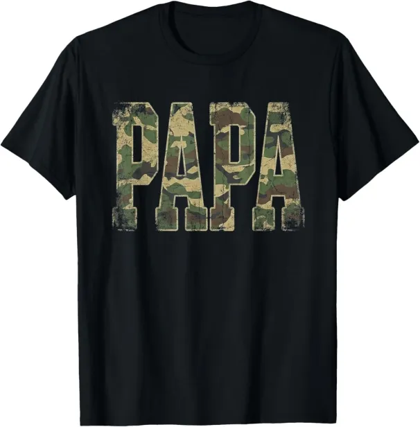 Women's T-Shirts Retro Camo Camouflage Dad Fathers Day T-Shirt_ecoleips.com