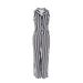 Women's Clothing Fashion Casual Black And White Striped Vest Shirt High Waist Wide Leg Pants Suit_ecoleips.com