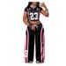 Women's Y2K Style Two Piece Set Sexy Digital Print Short T-Shirt Wide Leg Trousers Spring Summer_ecoleips.com