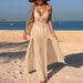 European And American Style Beach Hand Crocheted Patchwork See Through Cover Up Dress With Irregular Slits, Sexy Backless Tie Up Design_ecoleips.com