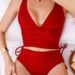 High-Waist Bikini Set – Adjustable Ties & Removable Padding (S-XL, 4 Colors) – Quick-Dry & UPF50+ Swimwear For Beach & Pool_ecoleips.com