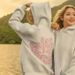 Women's Clothing Drop Shoulder Sleeve Coconut Sweater Hoodie_ecoleips.com