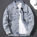 Women's Clothing Embroidered Denim Jacket For Men Korean Style Trendy And Stylish Loose Fit Versatile Top New Spring Autumn_ecoleips.com