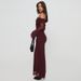 Women's Elegant Slim Mesh See through off Shoulder Dress Solid Color European American Fashion New Summer 2025_ecoleips.com